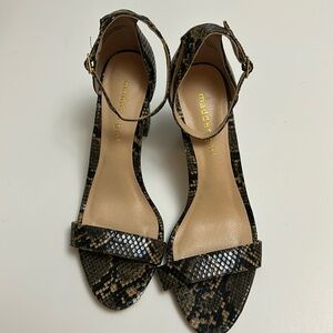 Madden Girl Brown Snake Print Women's Sandals